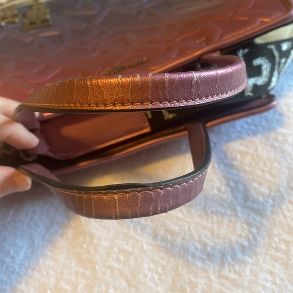 Karl Lagerfeld Maybelle Satchel cactus pink ombré w/ cat Choupette handbag rare - Picture 5 of 9